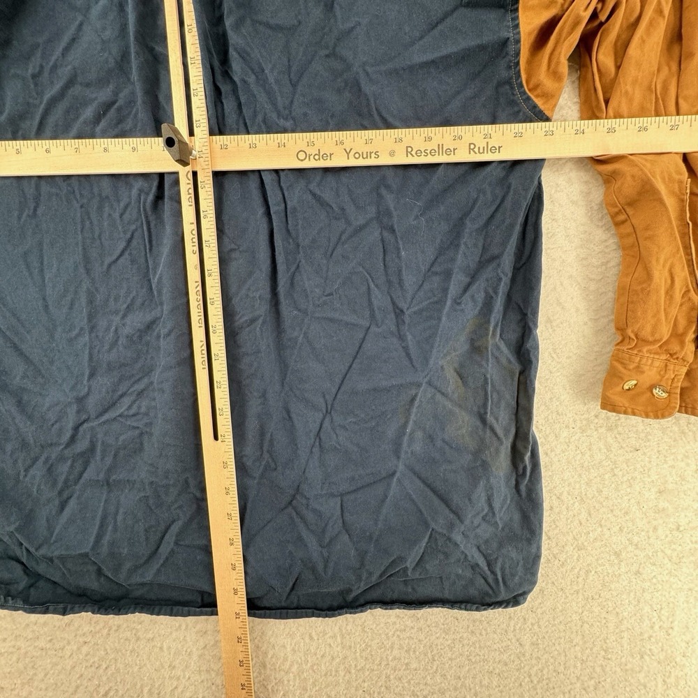 VINTAGE Hunting Horn J Riggings Shirt‎ Mens Large Color Block Stripe Green Brown - Picture 4 of 6
